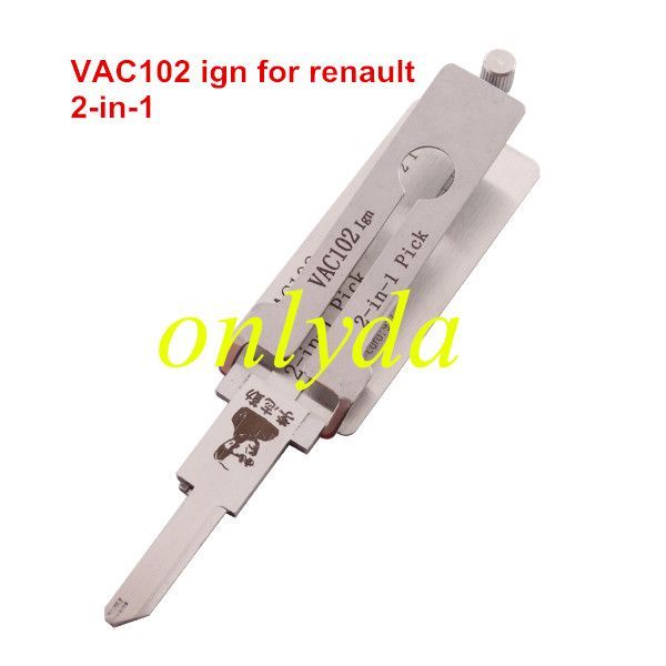For VAC102 renault flat key  2 in 1 decoder and lockpick only for ignition lock
