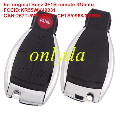 For OEM  Benz 3+1B remote315mhz  5WK49031  FCCID:KR55WK49031,CAN:267T-5WK49031