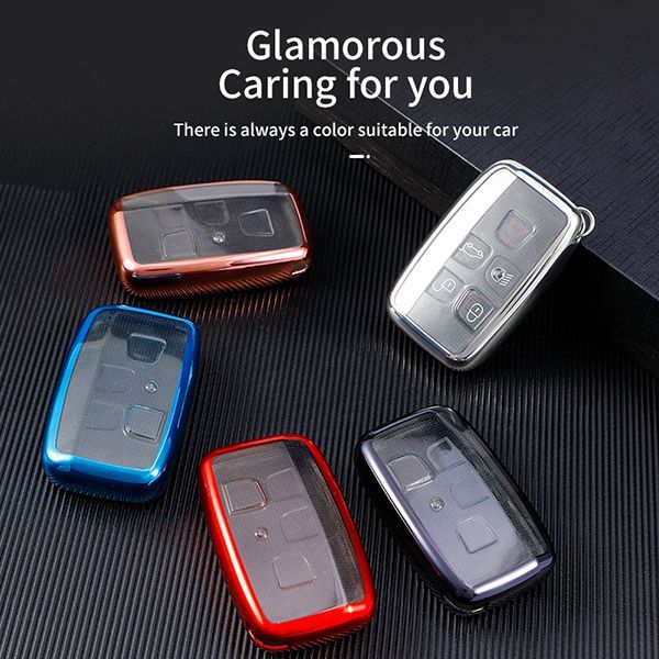 For Landrover Jaguar TPU protective key case  black or red color, please choose