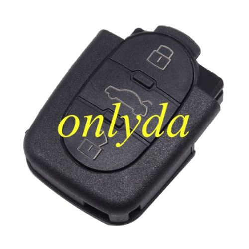 For Audi Small battery  3 button remote key blank part without panic  1616 model