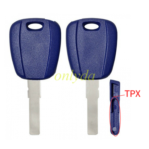 For Transponder key blank -(can put TPX long chip and Ceramic chip) blank color is blue with SIP22 blade  NO LOGO