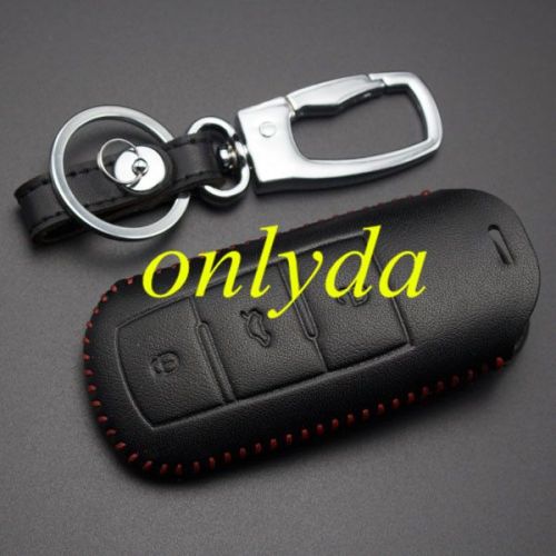 For Skoda 3 button key learther case