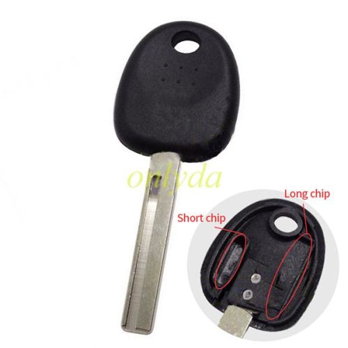 For transponder key blank with right groove