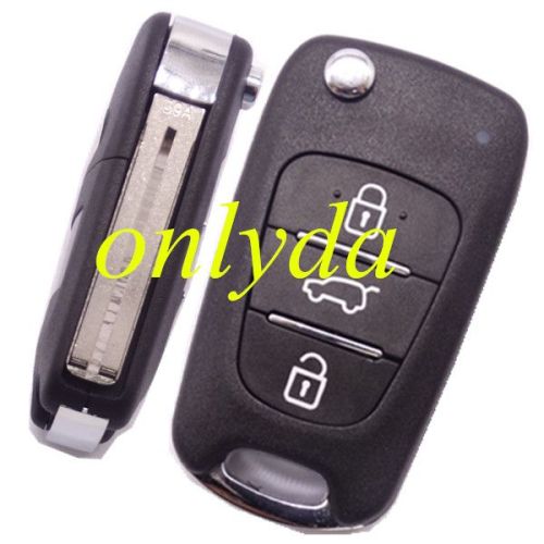 For 3 button flip remote key shell