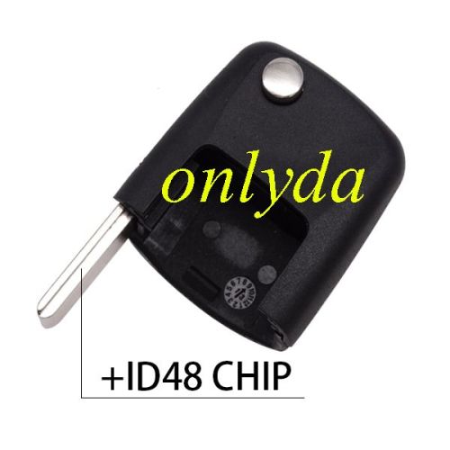 For Passat flip remote key VW remote headwith id48 chip