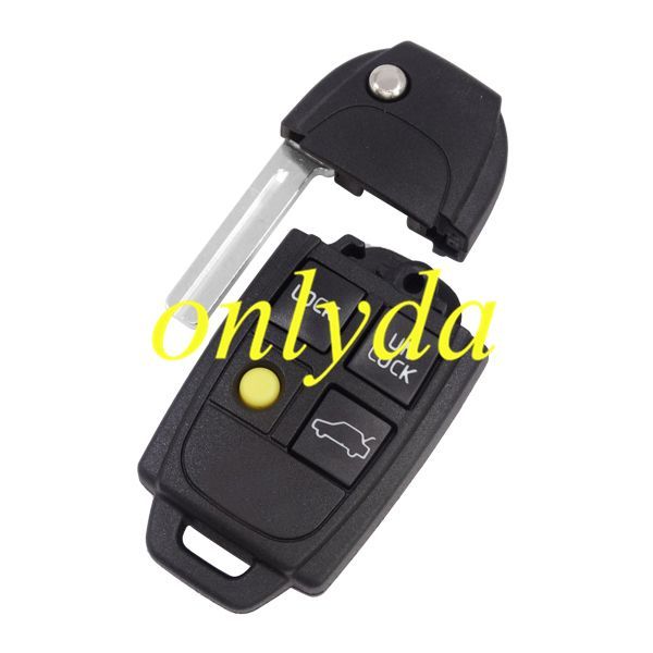 For Volvo 4 button key shell with key head
