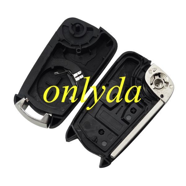 For Opel 2 button remote key blank with HU100 blade, round Lo place