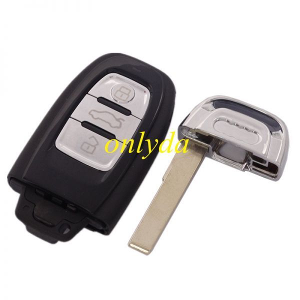 For Audi 3 button remote key shell with blade  width 2.0cm with stove-varnish cover