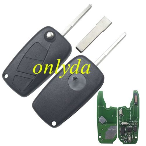 For Fiat Delphi BSI 3 button remote key With PCF7946AT Chip and 433.92Mhz Transponder: ID46 – PCF7946 Philips Crypto 2 / Hitag2 (black)