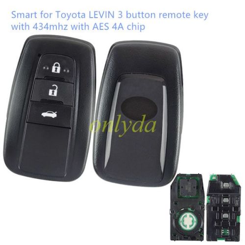 For Smart  Toyota LEVIN 3 button remote key with 434mhz with AES 4A chip