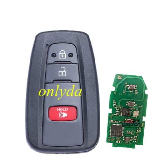 For Toyota 2+1 button remote key with blade HYQ14FBC 0351 BOARD PRUIS &314mhz-312mhz