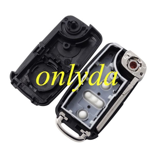For  VW 2 button remote key blank with CR1616 Battery holder(the key head connect face is round)