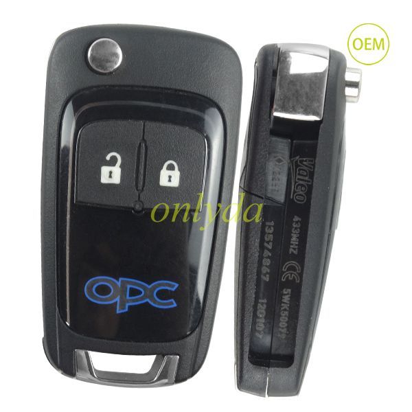 For Opel OEM 2 button remote key with 434mhz  5WK50079 95507070 chip GM(HITA G2) 7937E chip