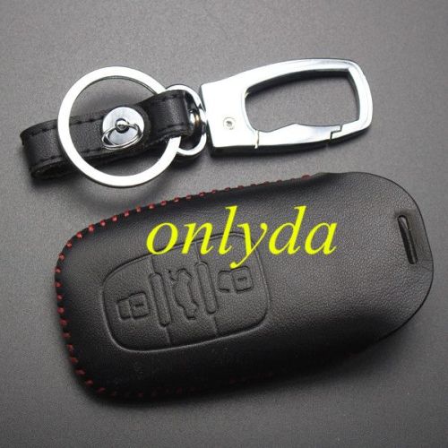 For Audi 3 button key leather case used  A1 A3 A4 A5 A4L A5 A6L  Q3 Q5 Q7 A8 A8L RS5