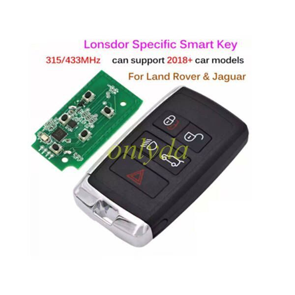 For  LandRover/ Jaguar/ Range Rover Smart  remote key, 315/433mhz,  support 2018+ car model, can change ID by Lonsdor K518