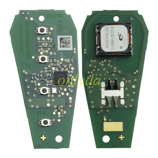 For  Geely Mainland 1 keyless 4 button remote key with 434mhz with NXPA1M15  chip                        number :000008891028680270016210701