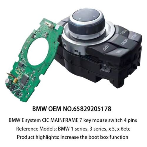 For BMW multimedia mouse control board, support BMW E series, CIC host, 7-button mouse switch, 4-pin   Product Highlights: Add Boot Box Function                 OEM NO.65829205178