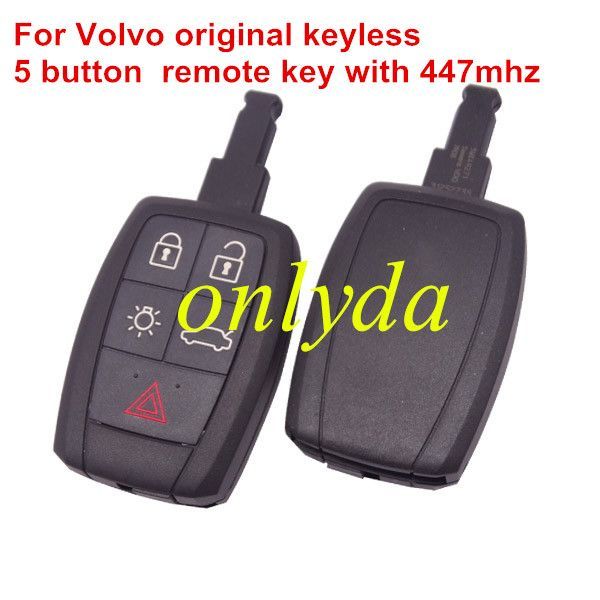 For Volvo OEM keyless 5 button  remote key with 447mhz