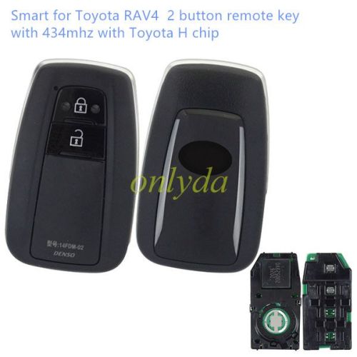 For Smart  Toyota RAV4  2 button remote key with 434mhz with Toyota H chip