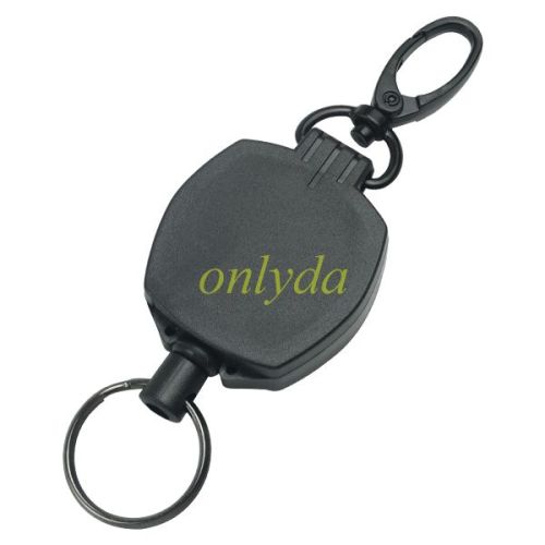 Retractable Keyring Metal Wire Key ring,the full length can be stretched to 70cm