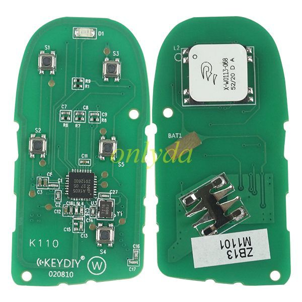 Ford model KEYDIY Remote key 4 button ZB13-4 smart key only have PCB for KD-X2 and KD MAX