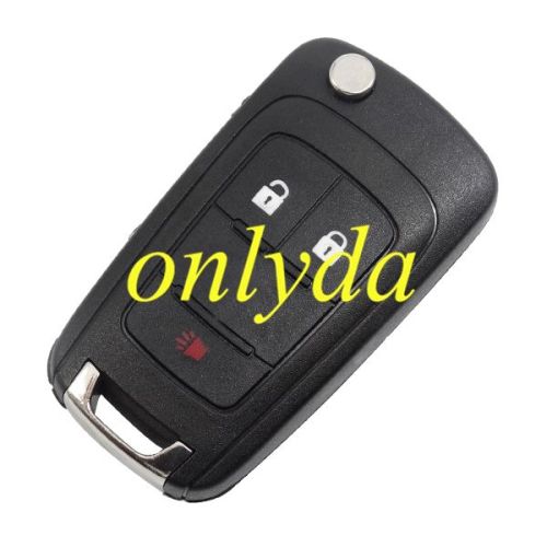 For Chevrolet  Remote key case with 2+1 button with HU100 blade，round Lo/ cross Lo