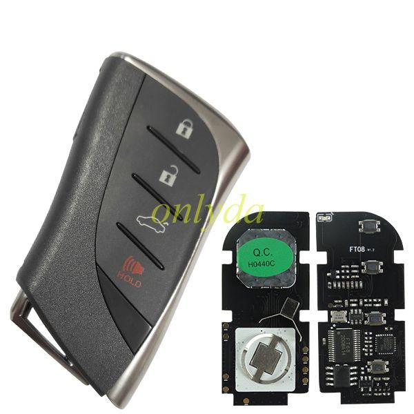 Lonsdor FT08-H0440C PCb Board 433.92MHz Smart Car Keyless-Go 4D Remote Key For T-oyota / Alphard 2006-2016 Smart Control,can use KH100 machine to adjust the model and frequency