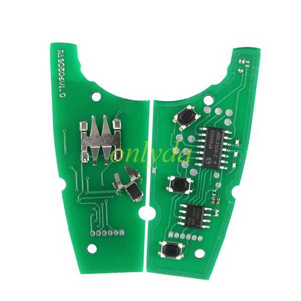 For  Ford 3 button remote key with 433.92MHZ FSK model  with 4D63 chip BK2T15K601-AA/AB/AC  A2C53435329