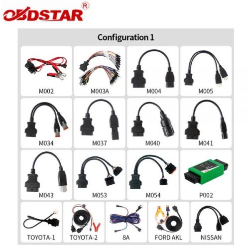 OBDSTAR MOTO IMMO Kits Motorcycle Full Adapters Configuration 1 for OBDSTAR X300DP/X300DP Plus/X300 PRO4/KEY MASTER DP