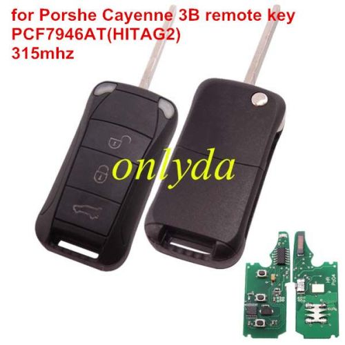 For Porsche Cayenne 3B remote key with 46 chip  with 315mhz/434mhz