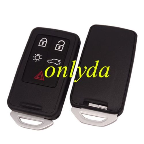 For Volvo 5 button remote key shell  with 1part  battery clamp and with blade