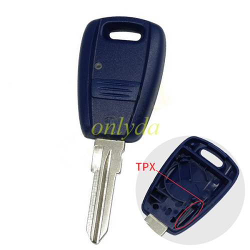 For FIAT remote key blank &1 button  in blue color (Can put TPX long chip inside)
