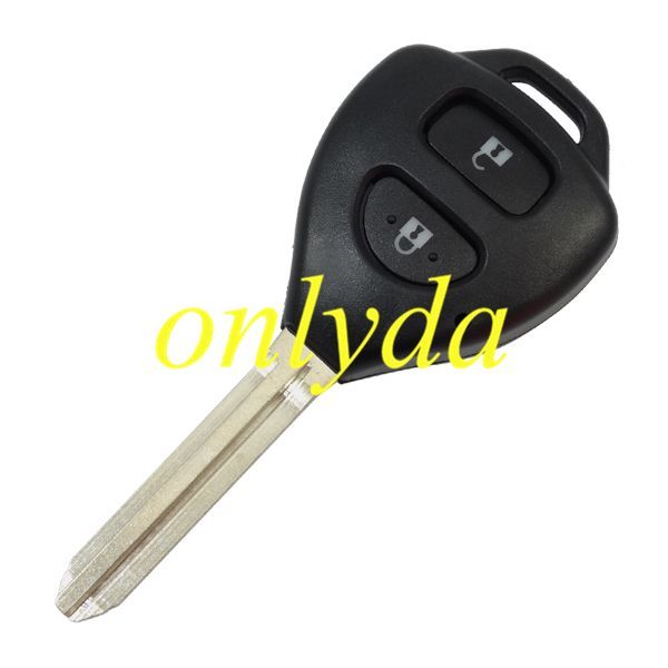 For Toyota 2 button Remote key blank with  TOY43 blade with/without badge
