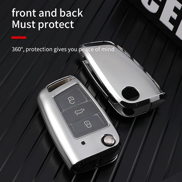 For Passat  TPU protective key case black or red color, please choose