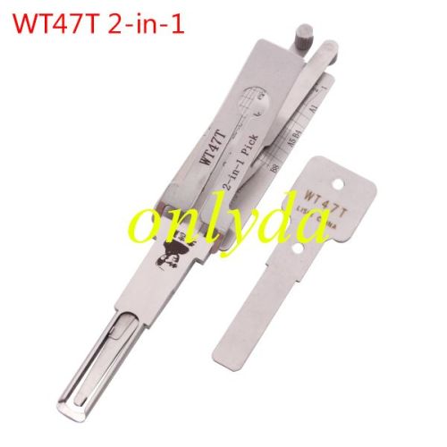 For Lishi WT47T lock pick and decoder together  2 in 1used for BAIHC New SAAB
