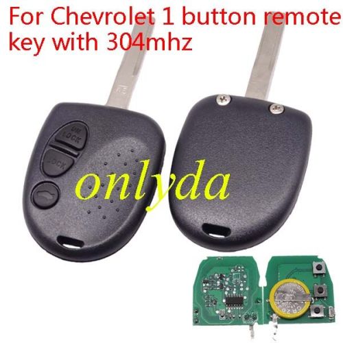 Chevrolet 3 button remote key with 304mhz