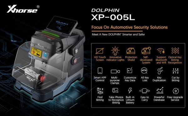 Xhorse Dolphin II XP-005L Key Cutting Machine with Adjustable Screen