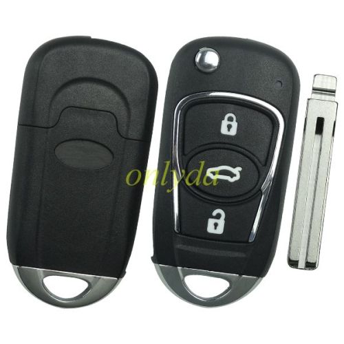 For Hyundai 3 button flip remote key shell