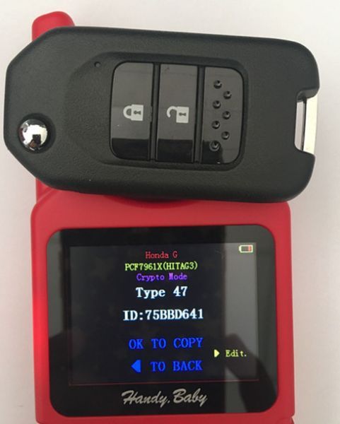 For OEM Honda 2B remote  PCF7961X(Hitag3) chip-434mhz  Model: Honda G