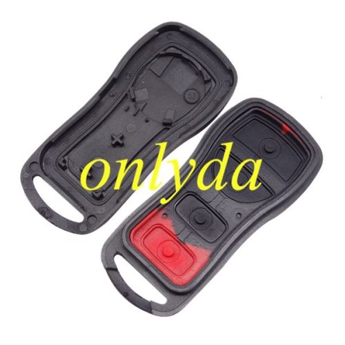 For Nissan 4-Button Remote  Shell with Rubber Pad