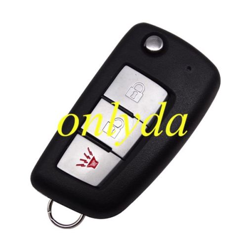 For nissan 3 button remote key blank