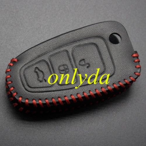 For  Ford 3 button key leather case Mondeo, Kuga, new Focus,