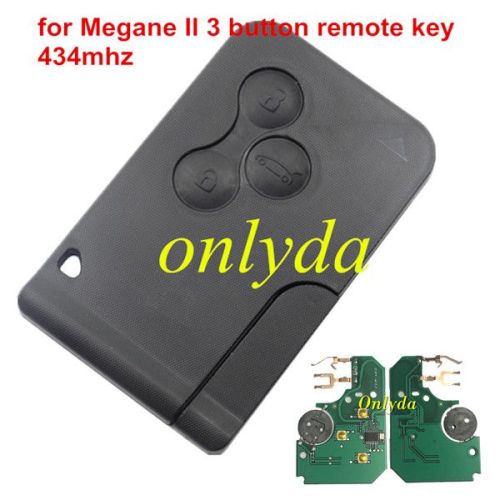 For Renault Megane II 3 button remote key with 7947 chip