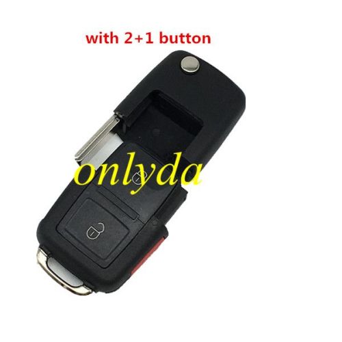 For  VW 2+1 button remote blank part with panic button