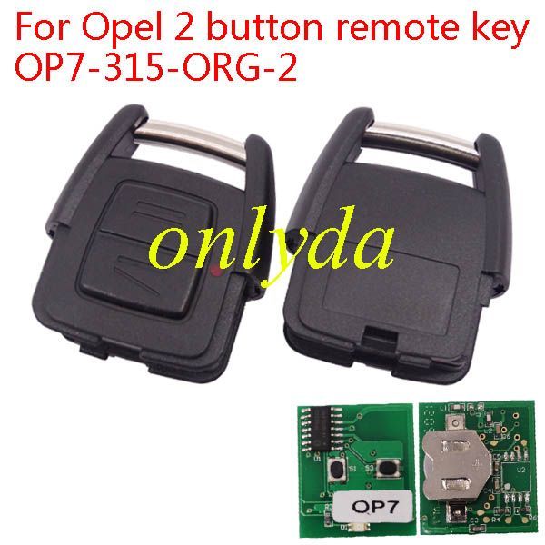 For Opel 2 button remote key OP7-315-ORG-2