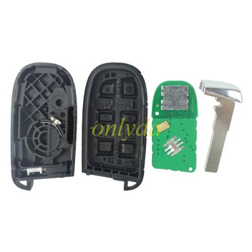 For Jeep 5 button smart key with 434mhz with 4a chip for Jeep Compass  included SIP22 key blade FCC:M3N-40821302