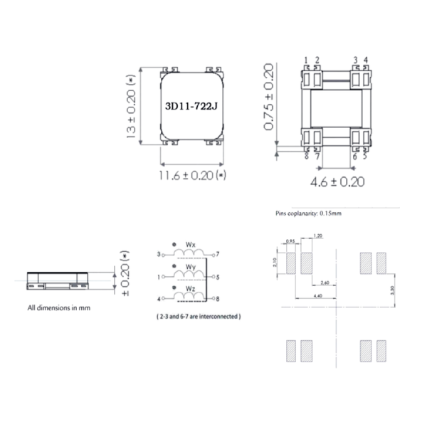 For 3D11-722J Universal PKE Keyless Antenna Coil