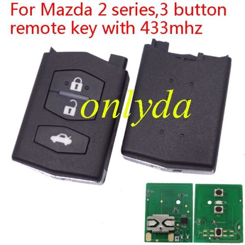 For Mazda 2 series,3 button remote key with 433mhz
