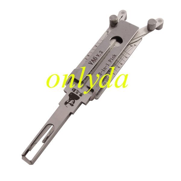 For Lishi VA6lock pick and decoder together  2 in 1used for Renault
