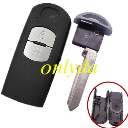 For 2 button remote key blank with blade ( 3parts)